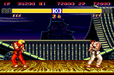 street fighter 2 ken stage on pc-engine